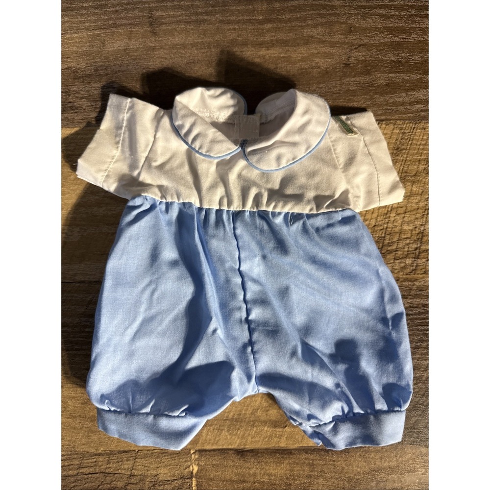 Vintage Cabbage Patch Kids PREEMIE‎ Blue/White Romper OK Factory 1985